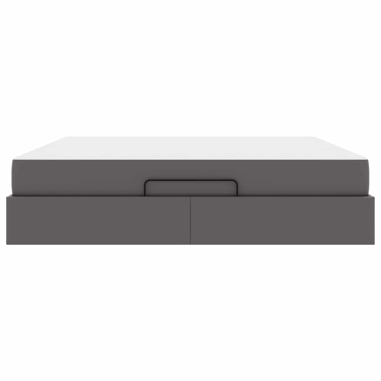 Bettgestell mit Matratze mit Matratze 2 pcs Grau PVC