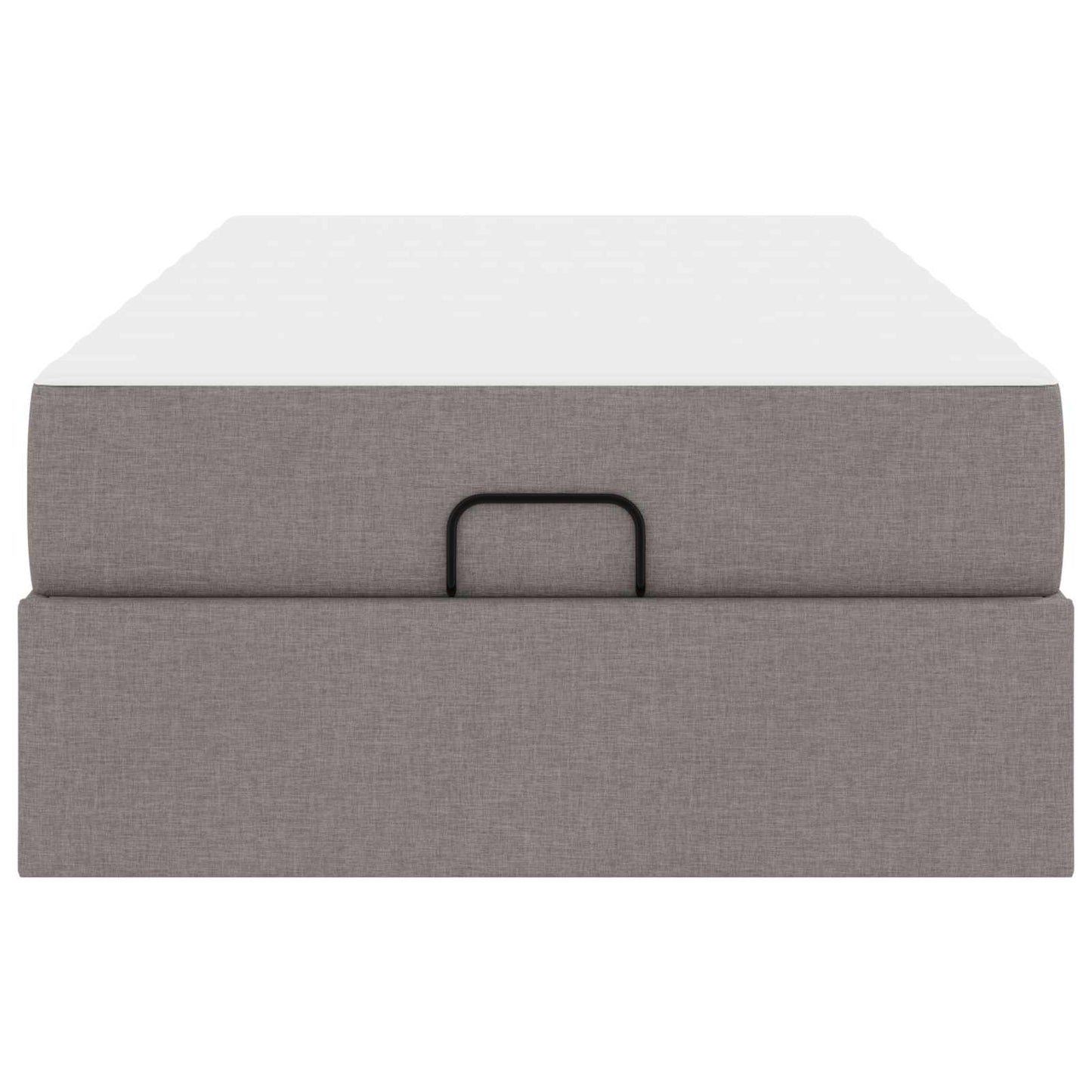 Bettgestell mit Matratze mit Matratze 2 pcs Taupe Stoff