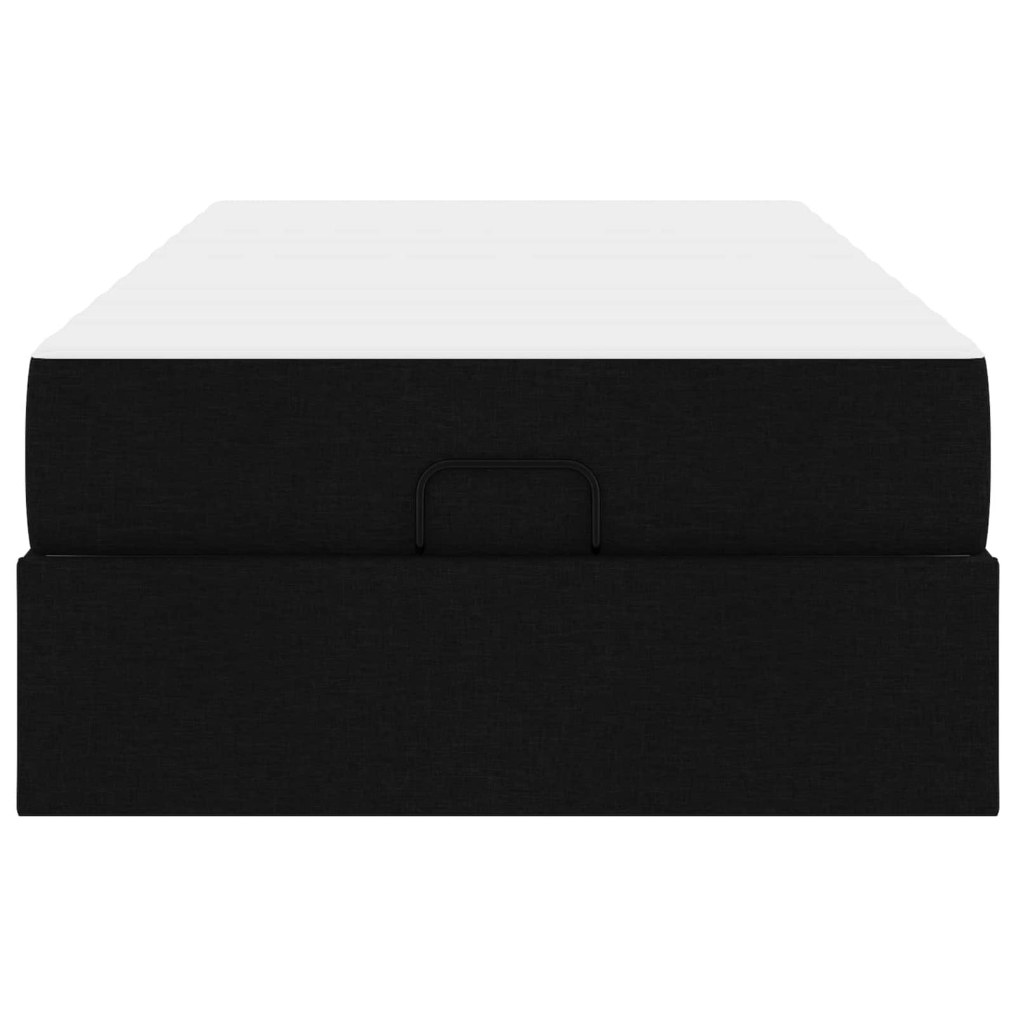 Bettgestell mit Matratze mit Matratze 2 pcs Schwarz Stoff