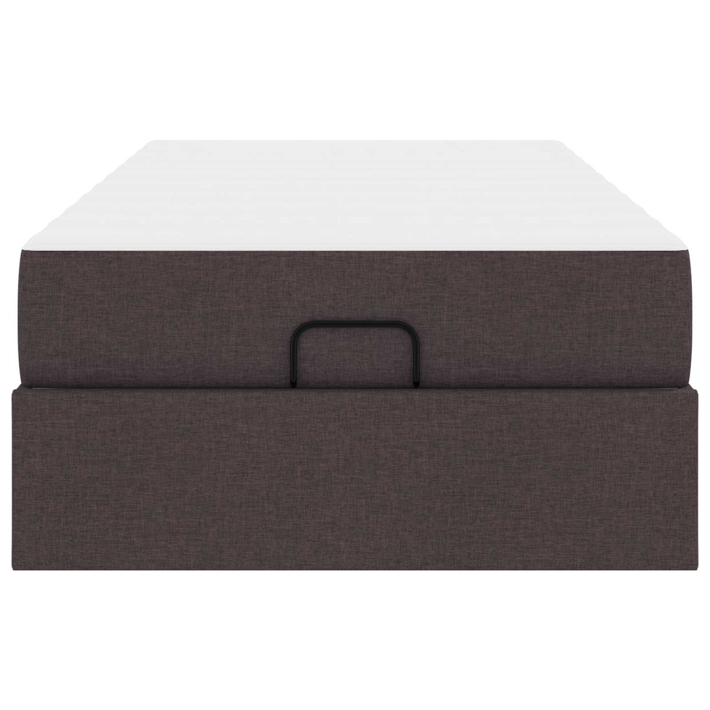 Bettgestell mit Matratze mit Matratze 2 pcs Hellbraun Stoff