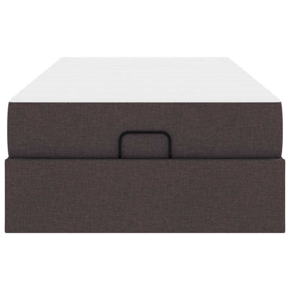 Bettgestell mit Matratze mit Matratze 2 pcs Hellbraun Stoff