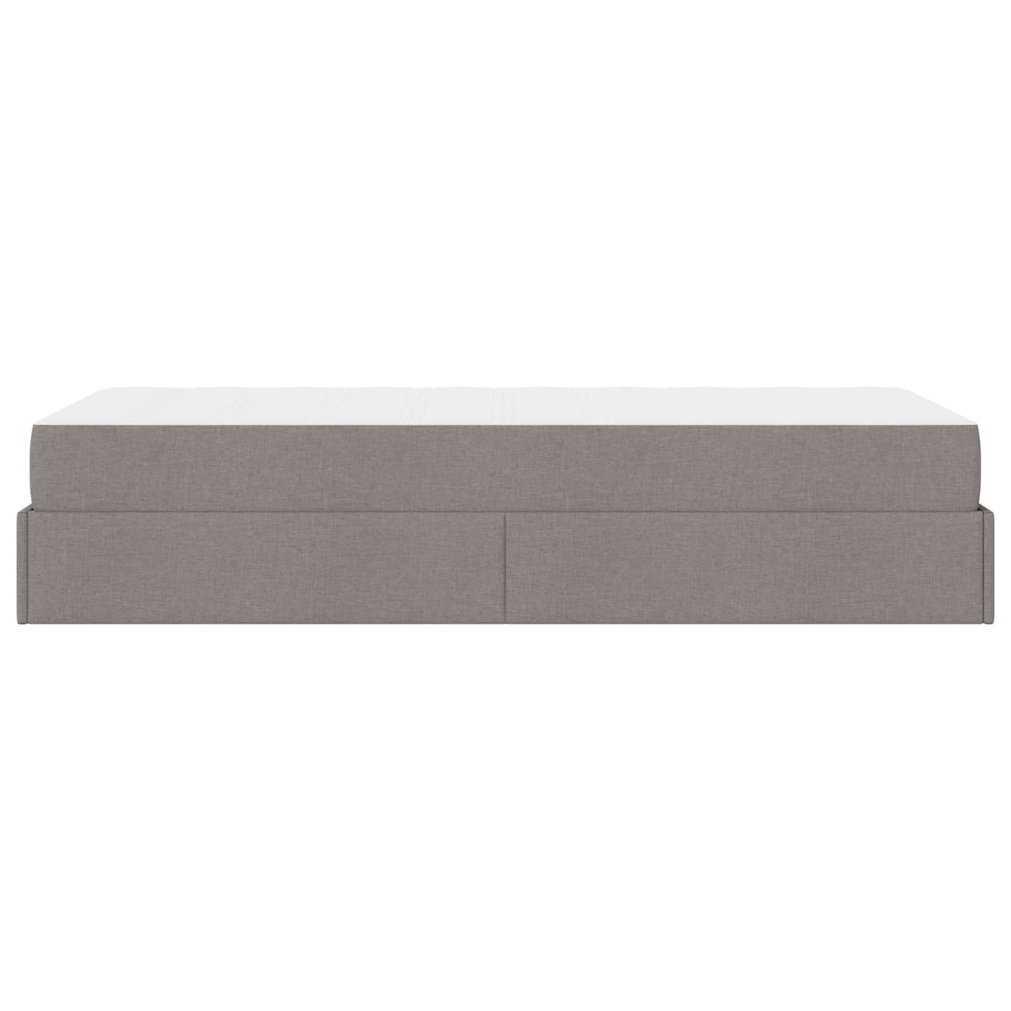Bettgestell mit Matratze mit Matratze 2 pcs Taupe Stoff