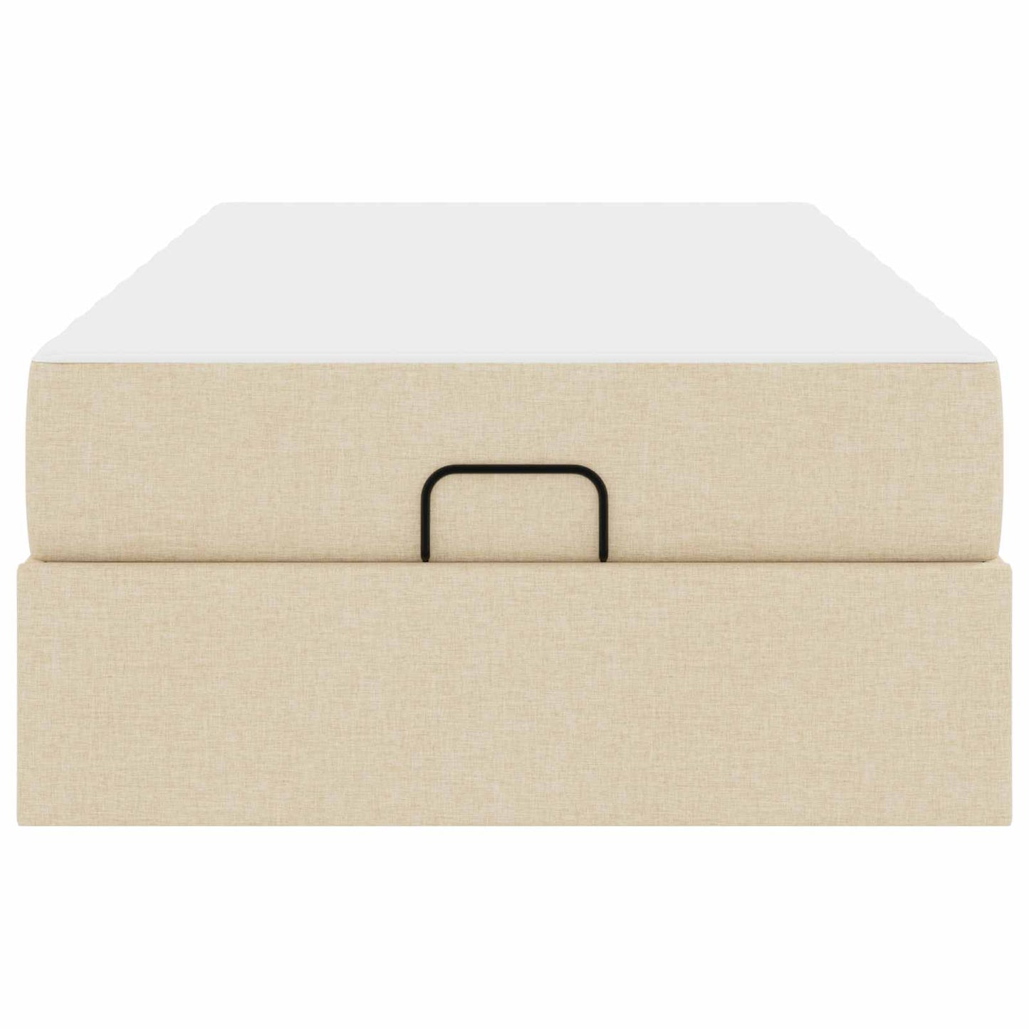 Bettgestell mit Matratze mit Matratze 2 pcs Creme Stoff