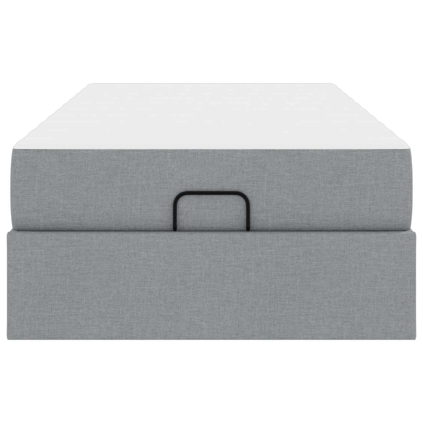 Bettgestell mit Matratze mit Matratze 2 pcs Hellgrau Stoff