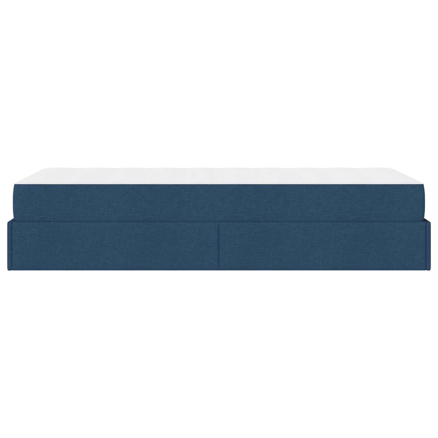 Bettgestell mit Matratze mit Matratze 2 pcs Blau Stoff