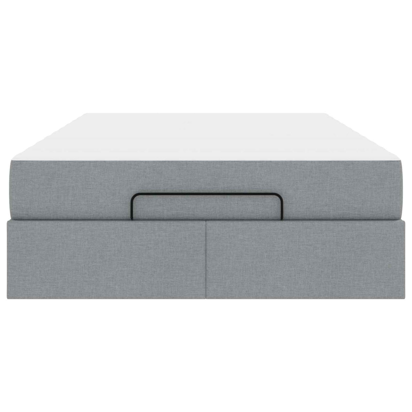 Bettgestell mit Matratze mit Matratze 2 pcs Hellgrau Stoff