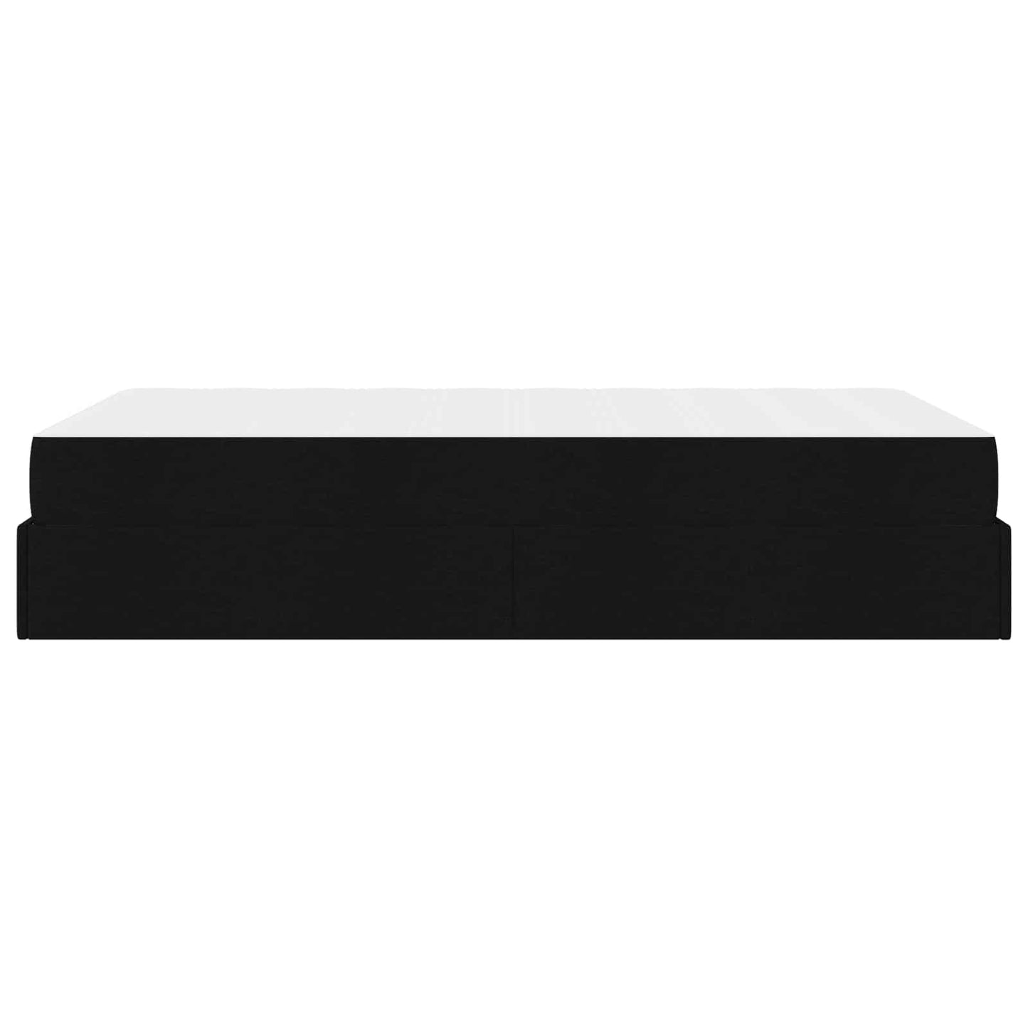 Bettgestell mit Matratze mit Matratze 2 pcs Schwarz Stoff