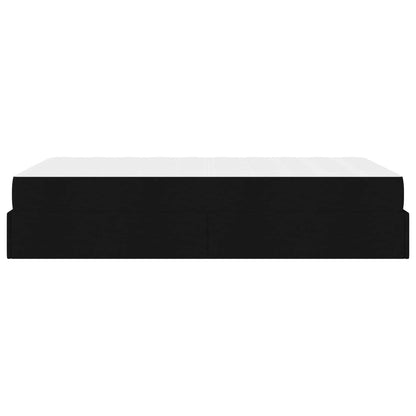 Bettgestell mit Matratze mit Matratze 2 pcs Schwarz Stoff