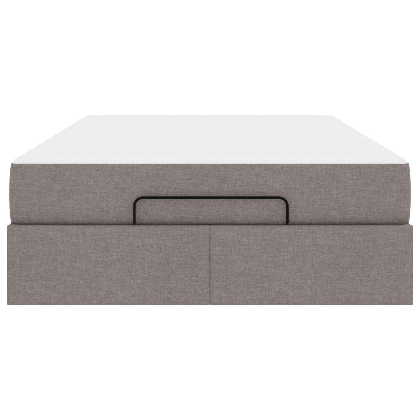 Bettgestell mit Matratze mit Matratze 2 pcs Taupe Stoff