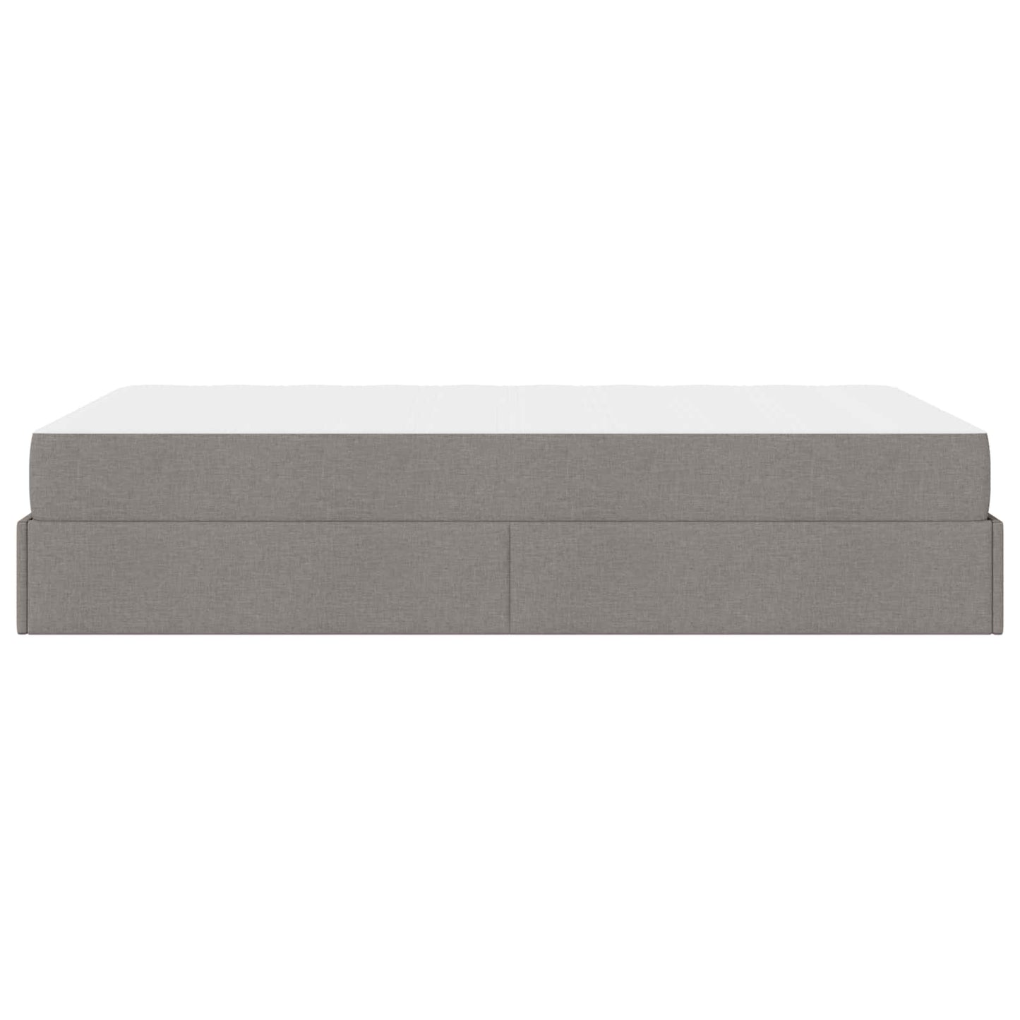 Bettgestell mit Matratze mit Matratze 2 pcs Taupe Stoff