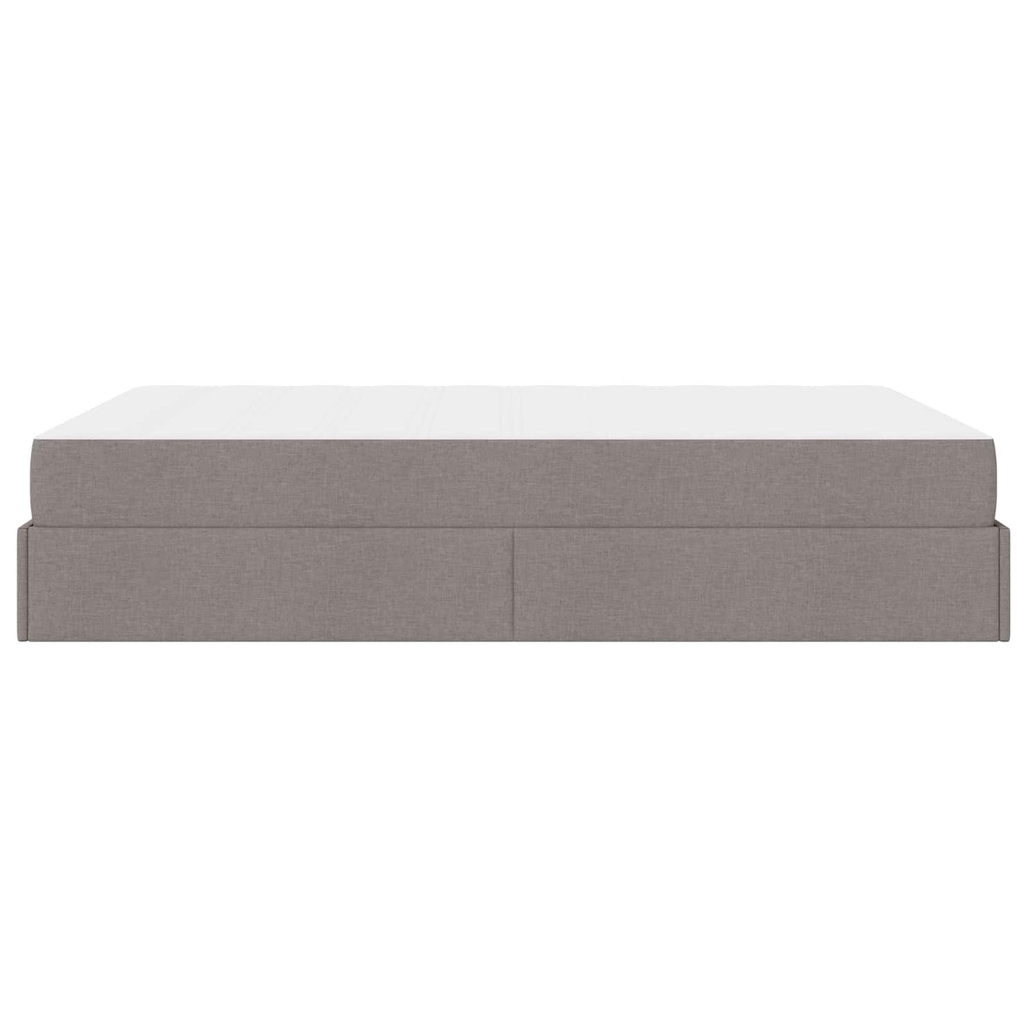 Bettgestell mit Matratze mit Matratze 2 pcs Taupe Stoff