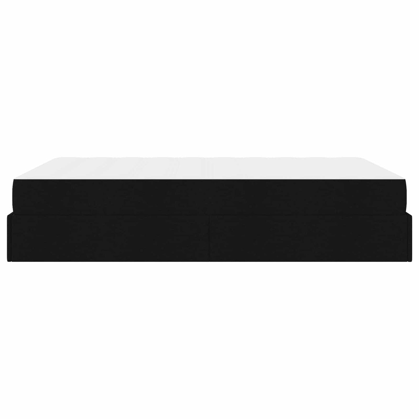 Bettgestell mit Matratze mit Matratze 2 pcs Schwarz Stoff