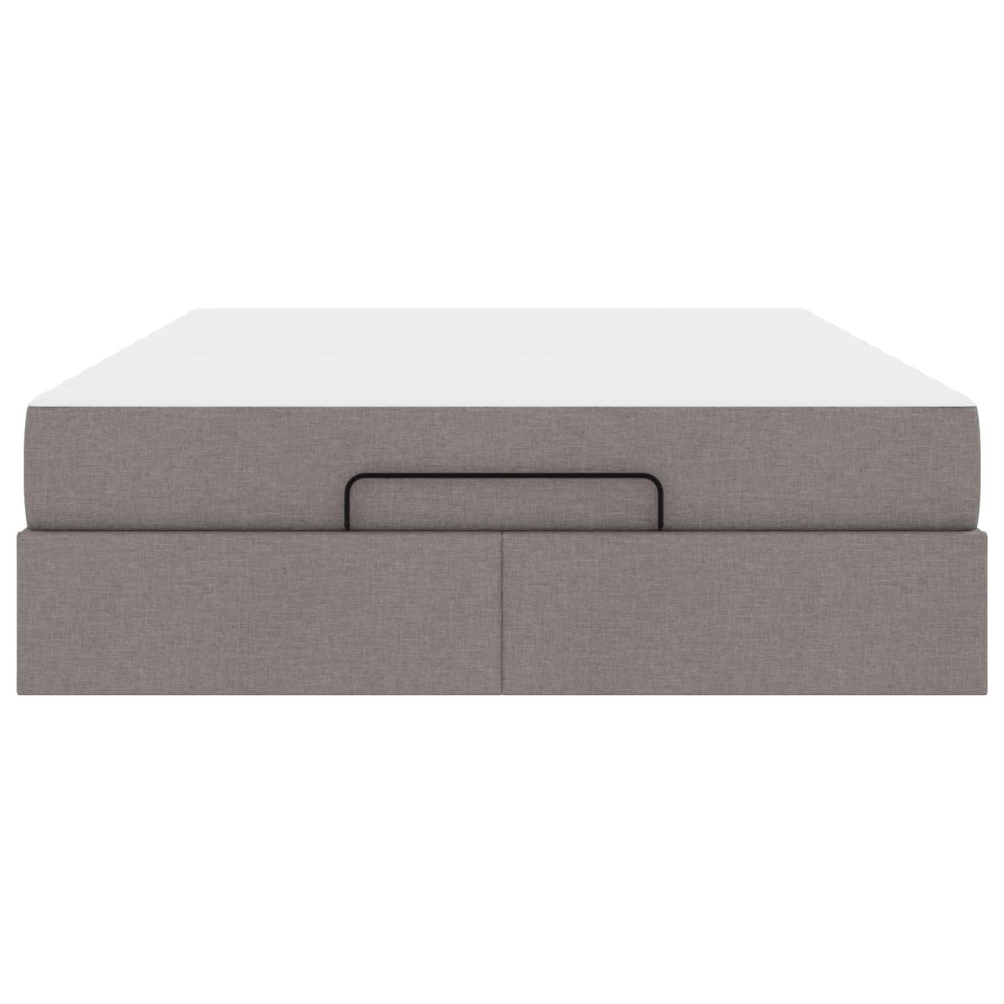 Bettgestell mit Matratze mit Matratze 2 pcs Taupe Stoff