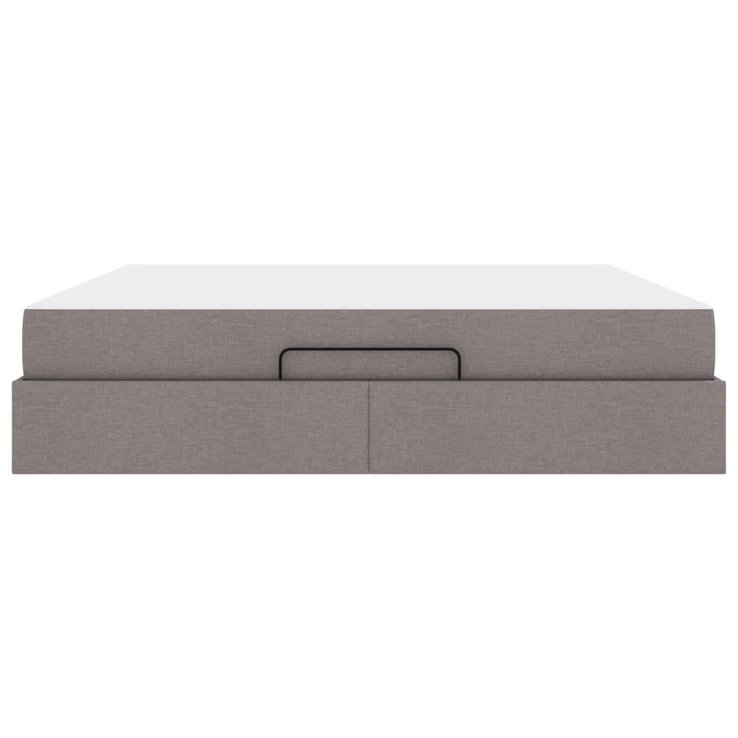 Bettgestell mit Matratze mit Matratze 2 pcs Taupe Stoff