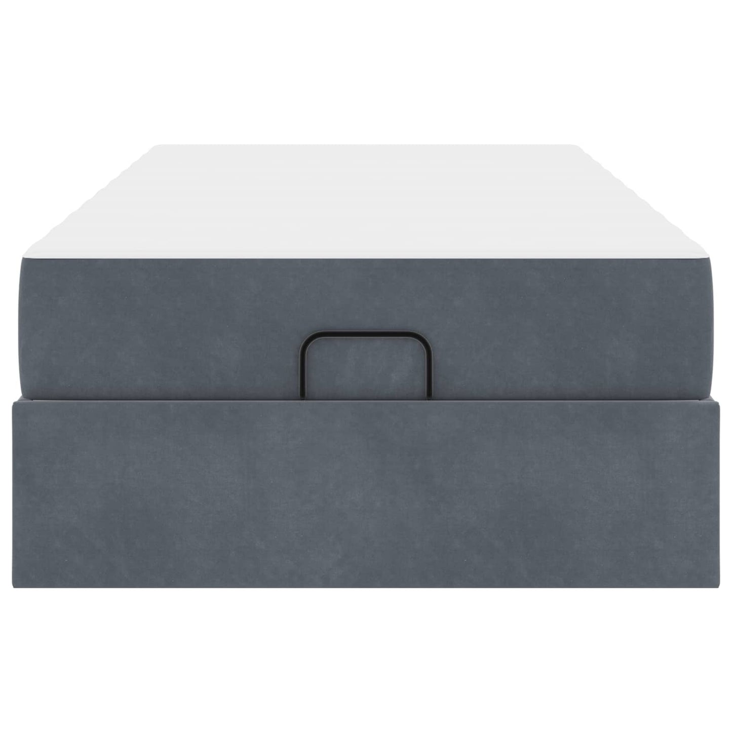 Bettgestell mit Matratze mit Matratze 2 pcs Dunkelgrau Samt