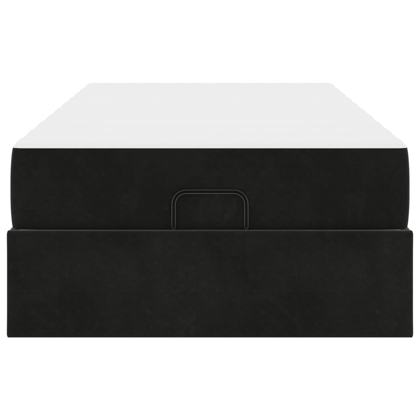 Bettgestell mit Matratze mit Matratze 2 pcs Schwarz Samt