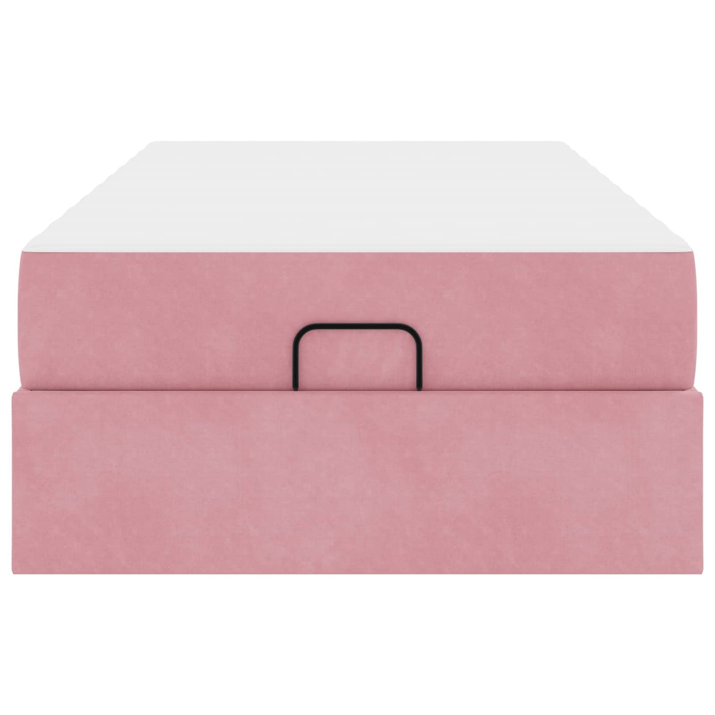 Bettgestell mit Matratze mit Matratze 2 pcs Rosa Samt