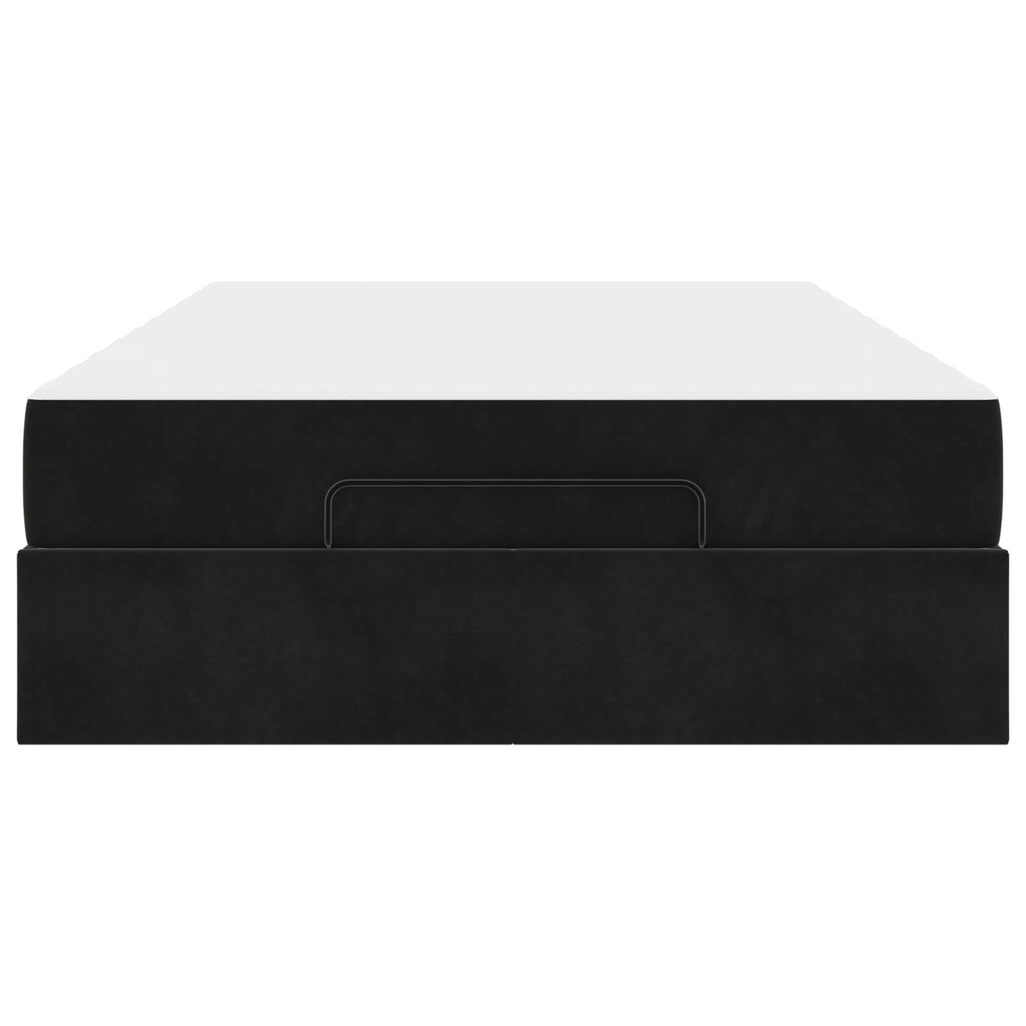 Bettgestell mit Matratze mit Matratze 2 pcs Schwarz Samt