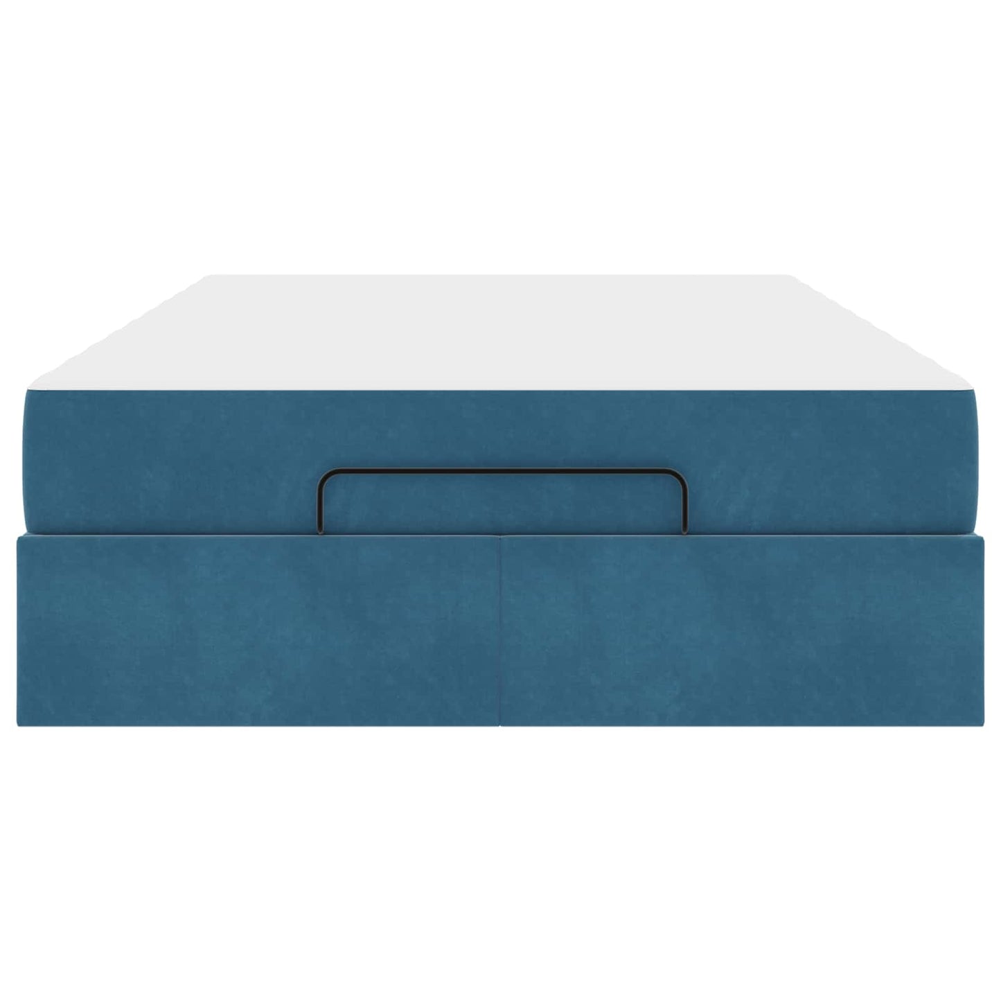 Bettgestell mit Matratze mit Matratze 2 pcs Blau Samt