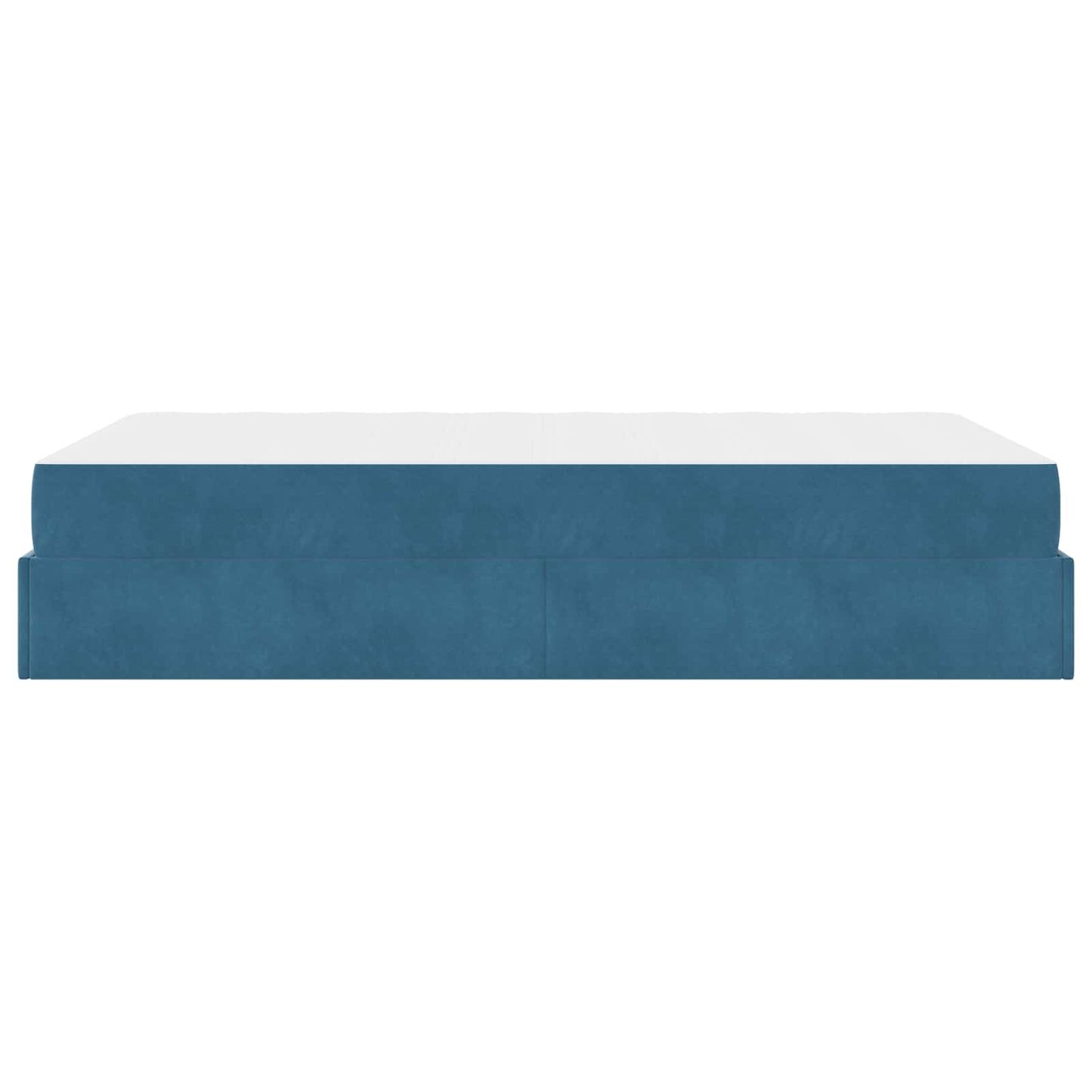 Bettgestell mit Matratze mit Matratze 2 pcs Blau Samt
