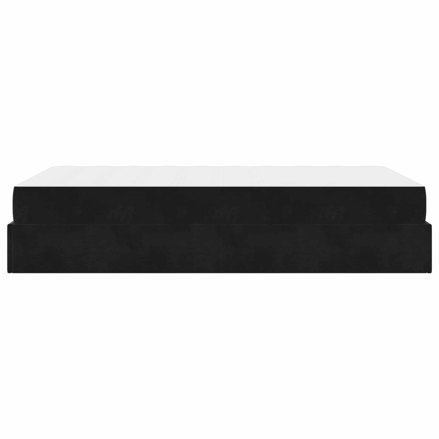 Bettgestell mit Matratze mit Matratze 2 pcs Schwarz Samt