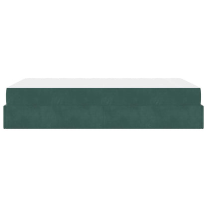 Bettgestell mit Matratze mit Matratze 2 pcs Grün Samt