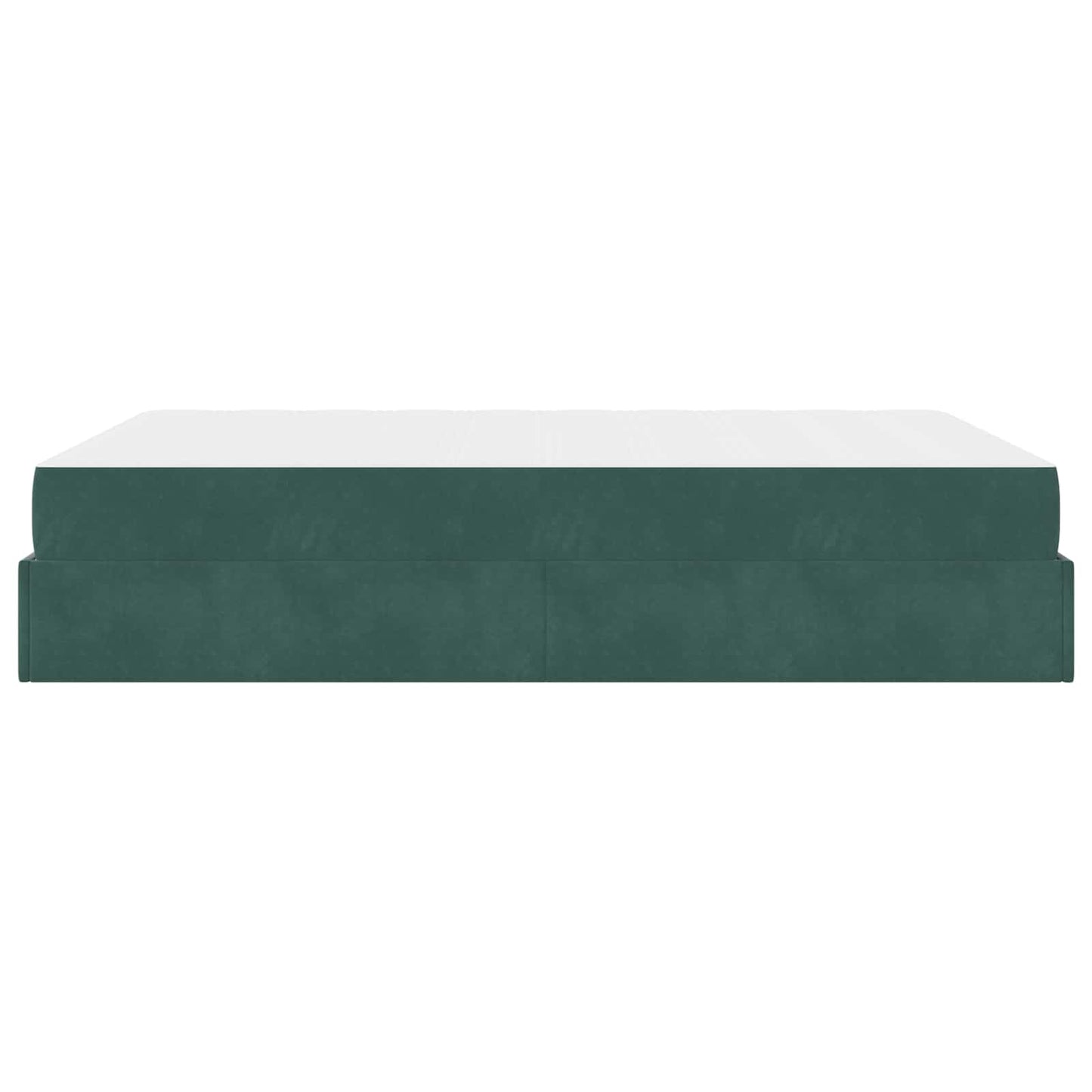 Bettgestell mit Matratze mit Matratze 2 pcs Grün Samt