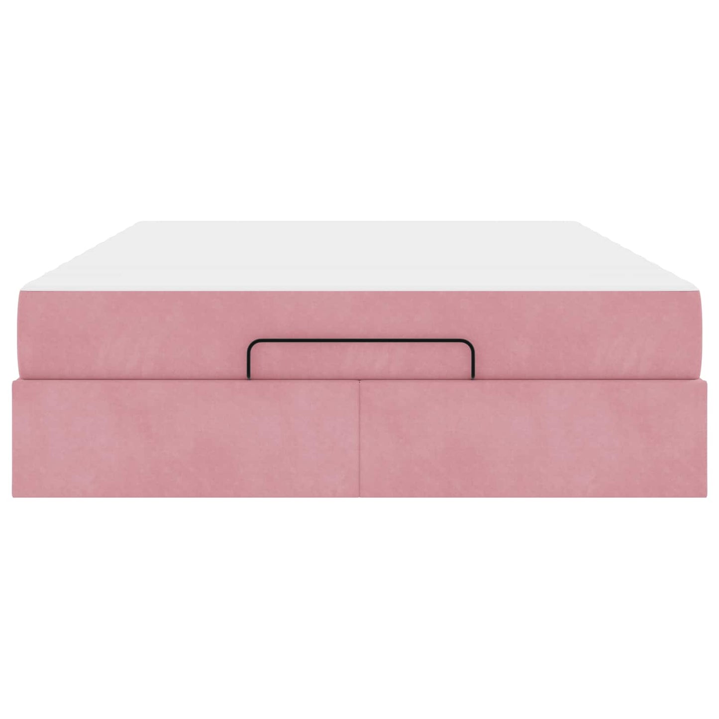 vidaXL Bettgestell mit Matratze mit Matratze 2 pcs Rosa Samt