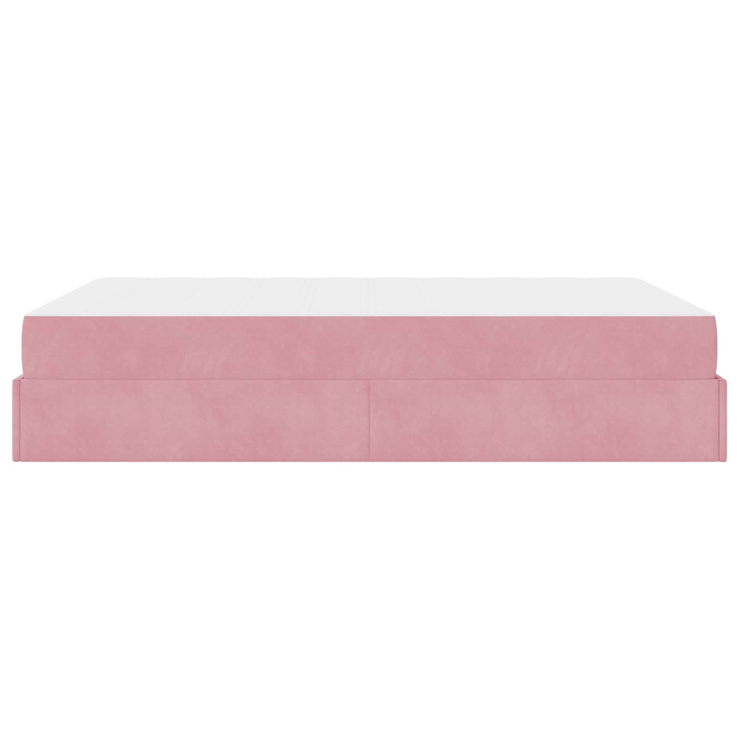 vidaXL Bettgestell mit Matratze mit Matratze 2 pcs Rosa Samt