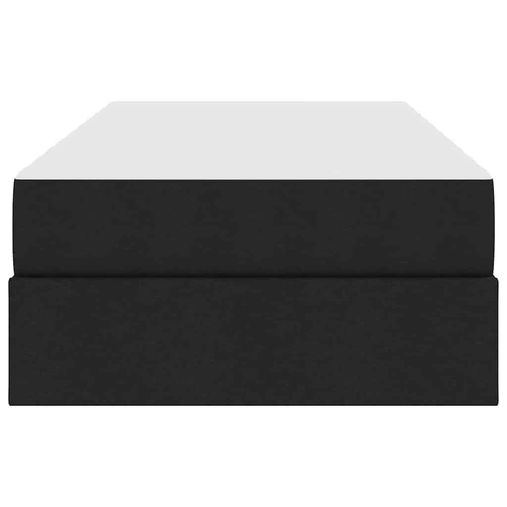 Aufbewahrungsbett mit Matratze Schwarz 90 x 200 cm Polyester