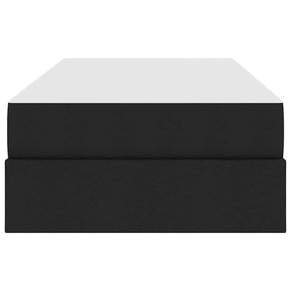 Aufbewahrungsbett mit Matratze Schwarz 100 x 200 cm Polyester