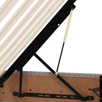 vidaXL Aufbewahrungsbett mit Matratze Taupe 100 x 200 cm Polyester