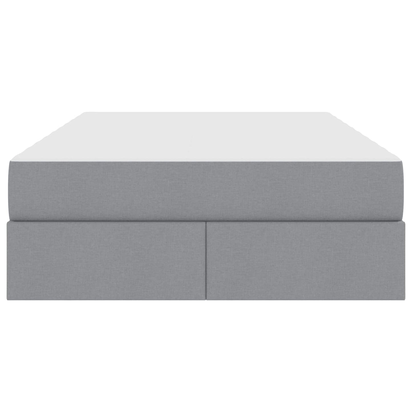 Aufbewahrungsbett mit Matratze Hellgrau 120 x 190 cm Polyester