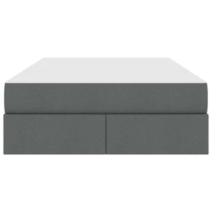 Aufbewahrungsbett mit Matratze Dunkelgrau 120 x 200 cm