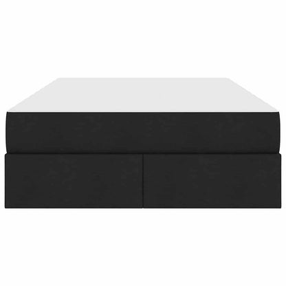 Aufbewahrungsbett mit Matratze Schwarz 120 x 200 cm Polyester