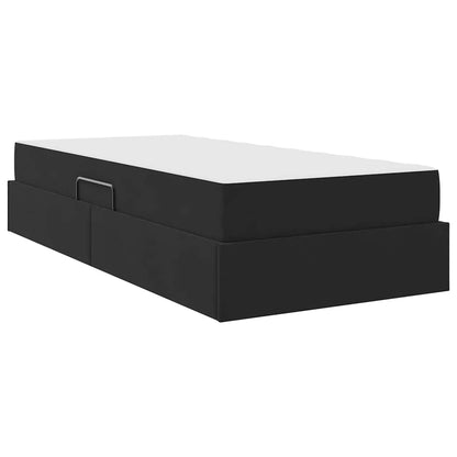 vidaXL Aufbewahrungsbett mit Matratze Schwarz 90 x 190 cm Samt