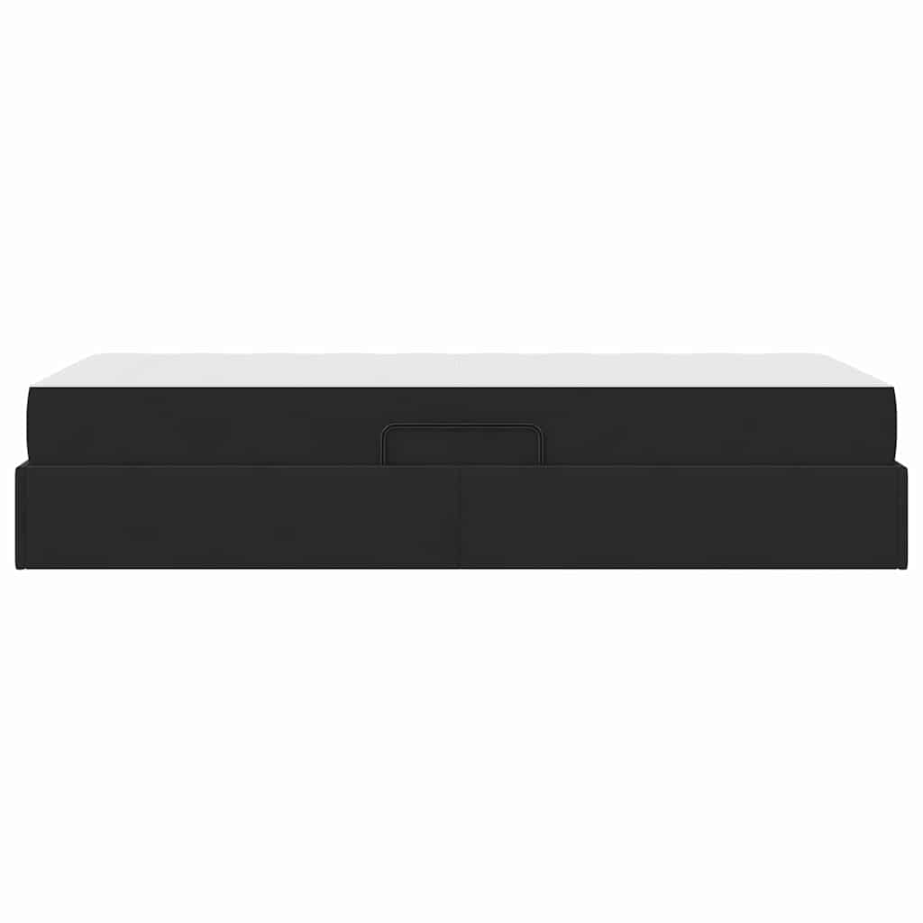 vidaXL Aufbewahrungsbett mit Matratze Schwarz 90 x 190 cm Samt