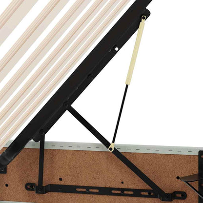 Aufbewahrungsbett mit Matratze Hellgrau 100 x 200 cm Samt