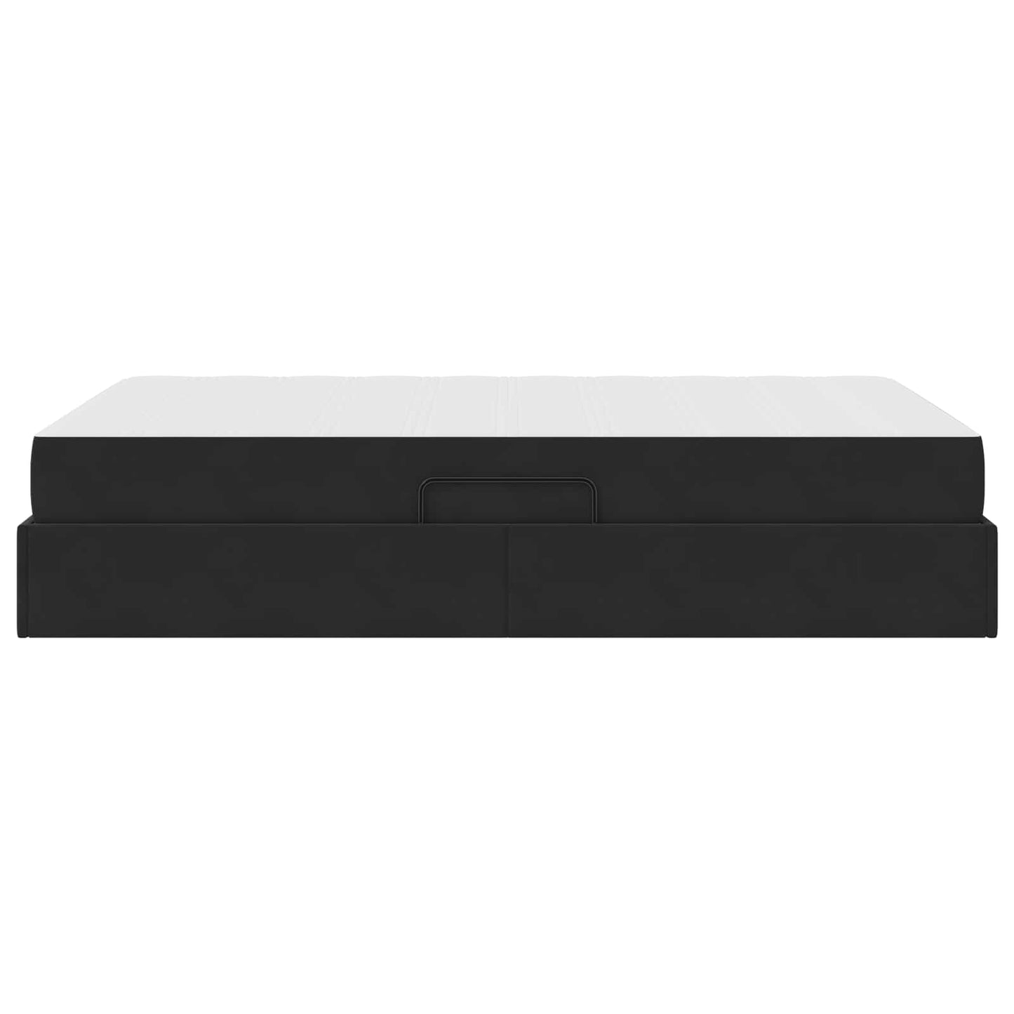 Aufbewahrungsbett mit Matratze Schwarz 120 x 190 cm Samt