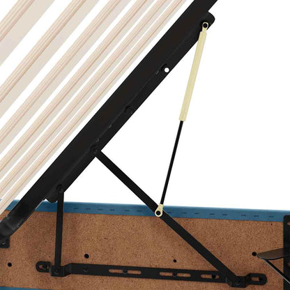 vidaXL Aufbewahrungsbett mit Matratze Dunkelblau 180 x 200 cm Samt