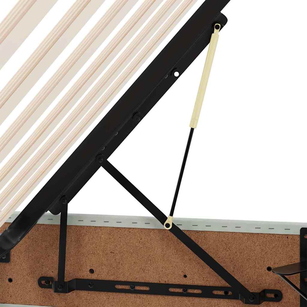 vidaXL Aufbewahrungsbett mit Matratze Hellgrau 200 x 200 cm Samt