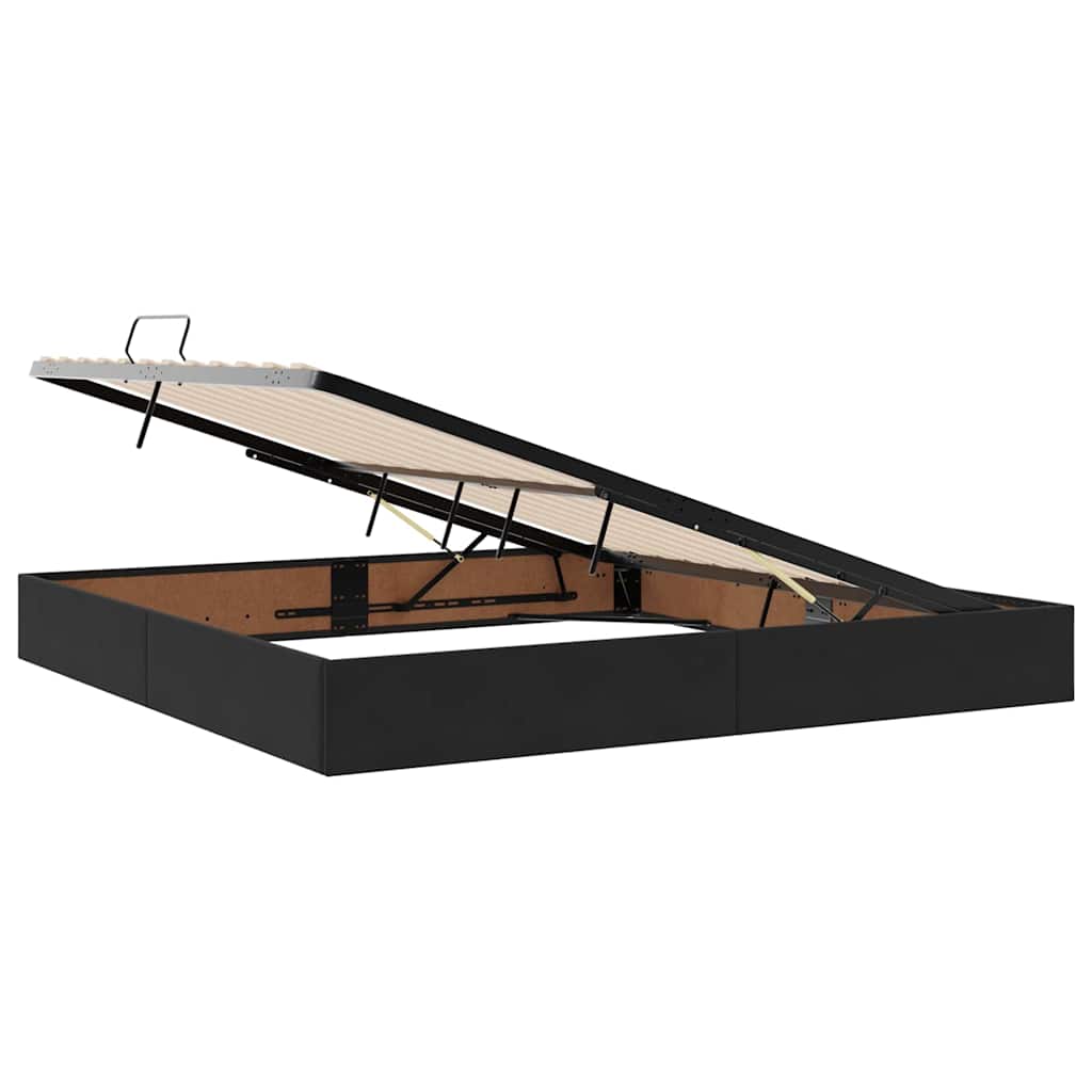 vidaXL Aufbewahrungsbett mit Matratze Schwarz 200 x 200 cm Samt