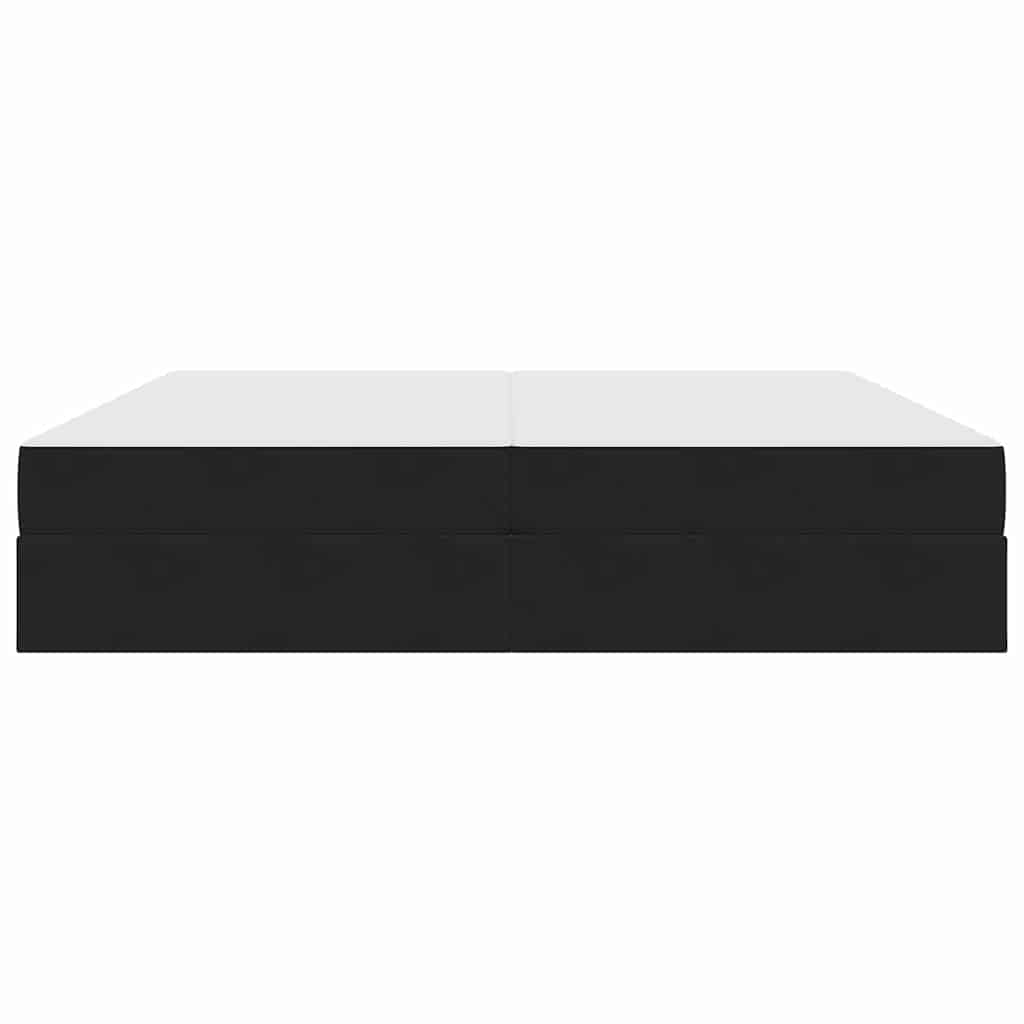 vidaXL Aufbewahrungsbett mit Matratze Schwarz 200 x 200 cm Samt