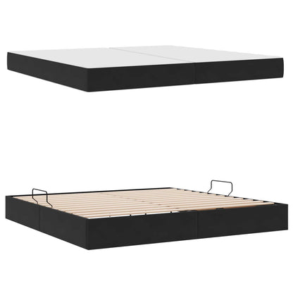 vidaXL Aufbewahrungsbett mit Matratze Schwarz 200 x 200 cm Samt