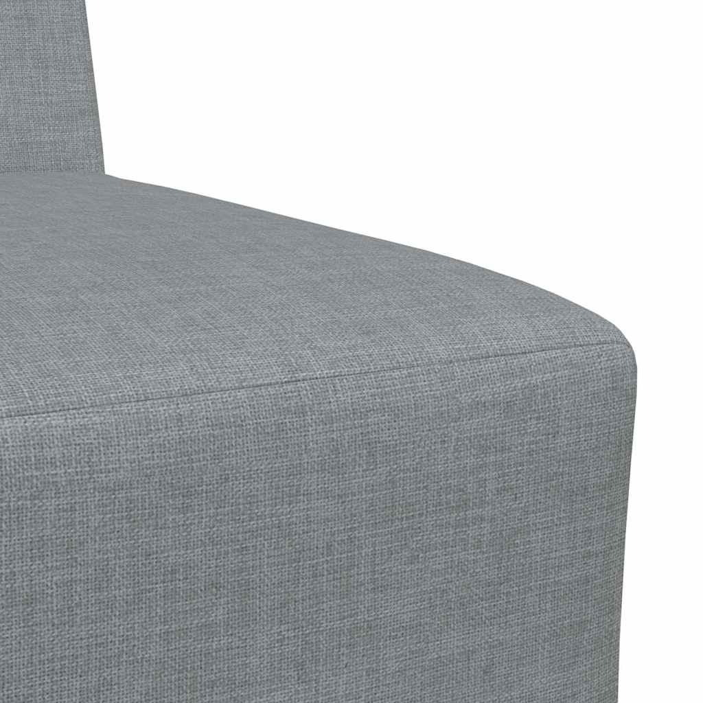 vidaXL Canapé modulaire sans accoudoirs 2 pcs Gris clair 55 x 74 x 82 cm Tissu