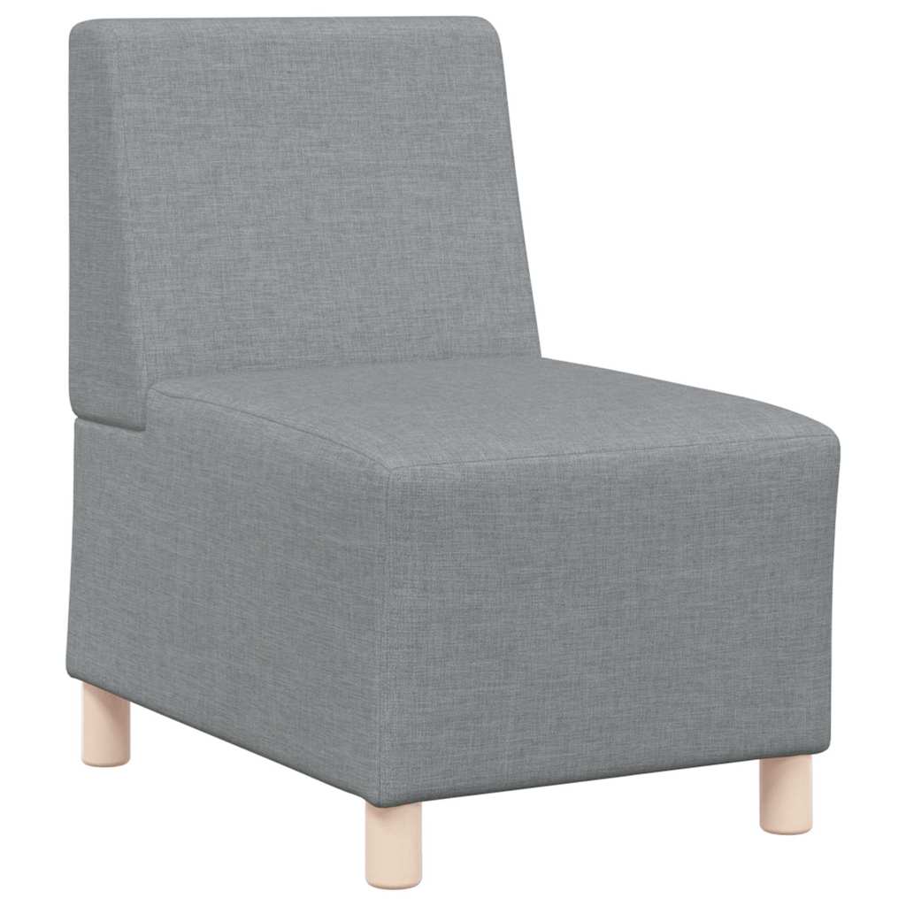 vidaXL Canapé modulaire sans accoudoirs 2 pcs Gris clair 55 x 74 x 82 cm Tissu