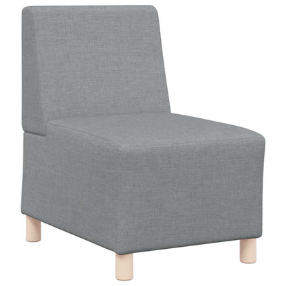 vidaXL Canapé modulaire sans accoudoirs 2 pcs Gris clair 55 x 74 x 82 cm Tissu