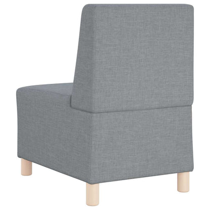 vidaXL Canapé modulaire sans accoudoirs 2 pcs Gris clair 55 x 74 x 82 cm Tissu