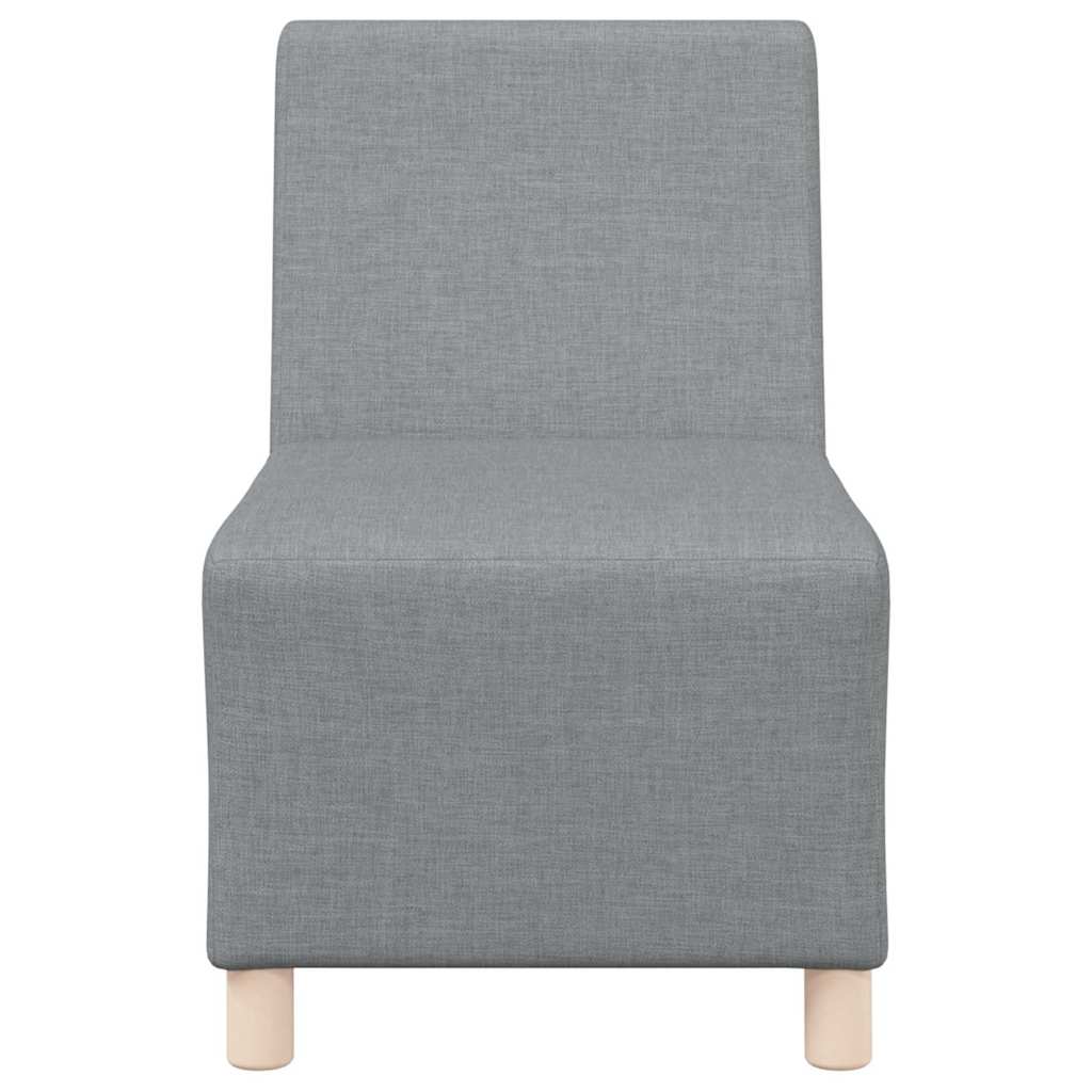 vidaXL Canapé modulaire sans accoudoirs 2 pcs Gris clair 55 x 74 x 82 cm Tissu