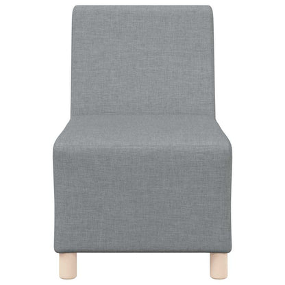 vidaXL Canapé modulaire sans accoudoirs 2 pcs Gris clair 55 x 74 x 82 cm Tissu
